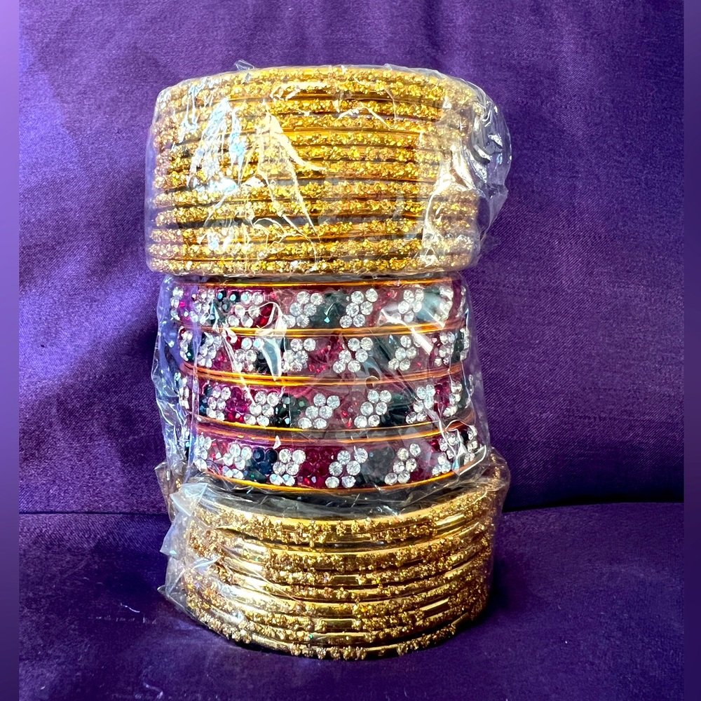 Stackable Bangle Bracelet Set - 26 Piece - Indian… - image 1